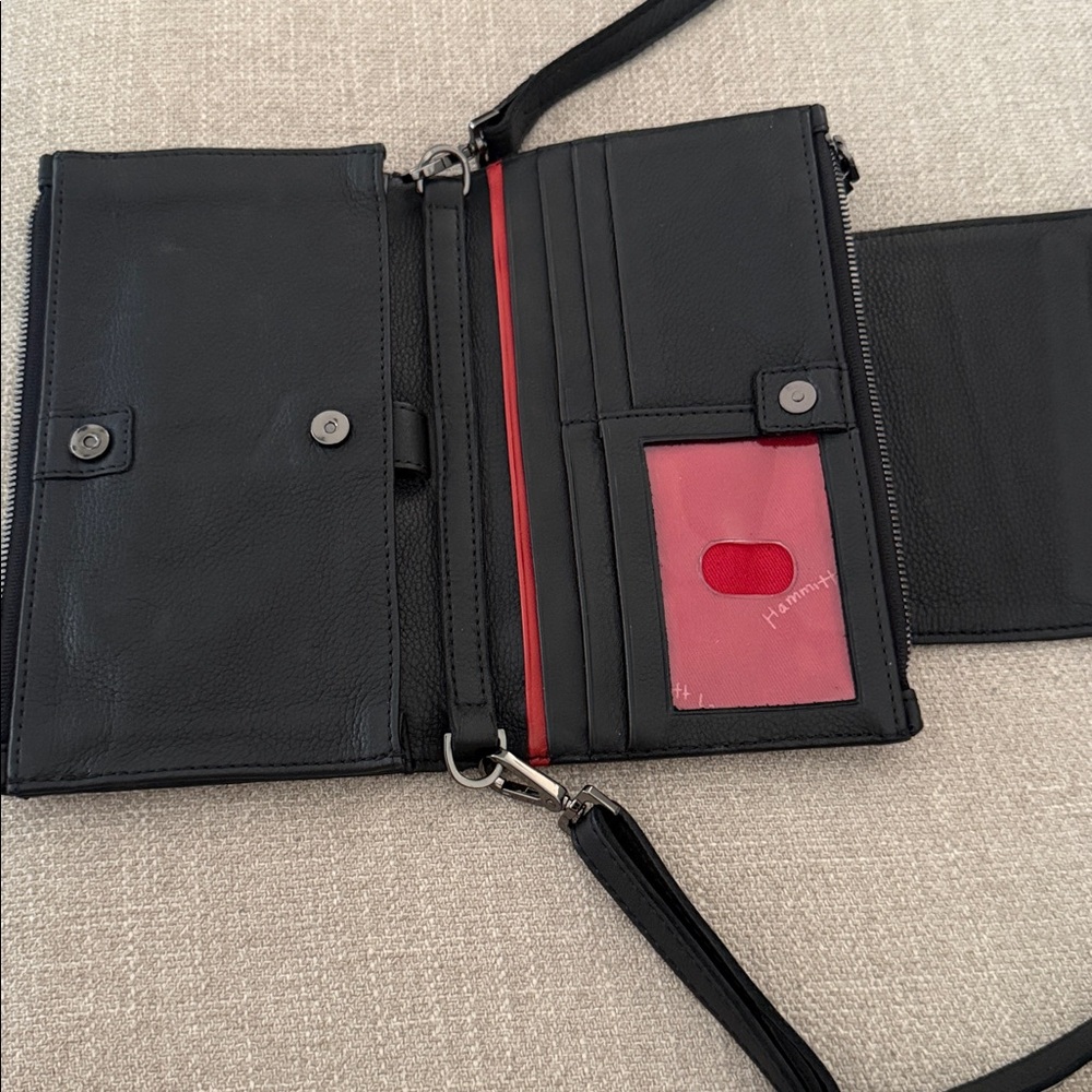 Hammitt Levy Black wallet clutch, gunmetal - Picture 7 of 10